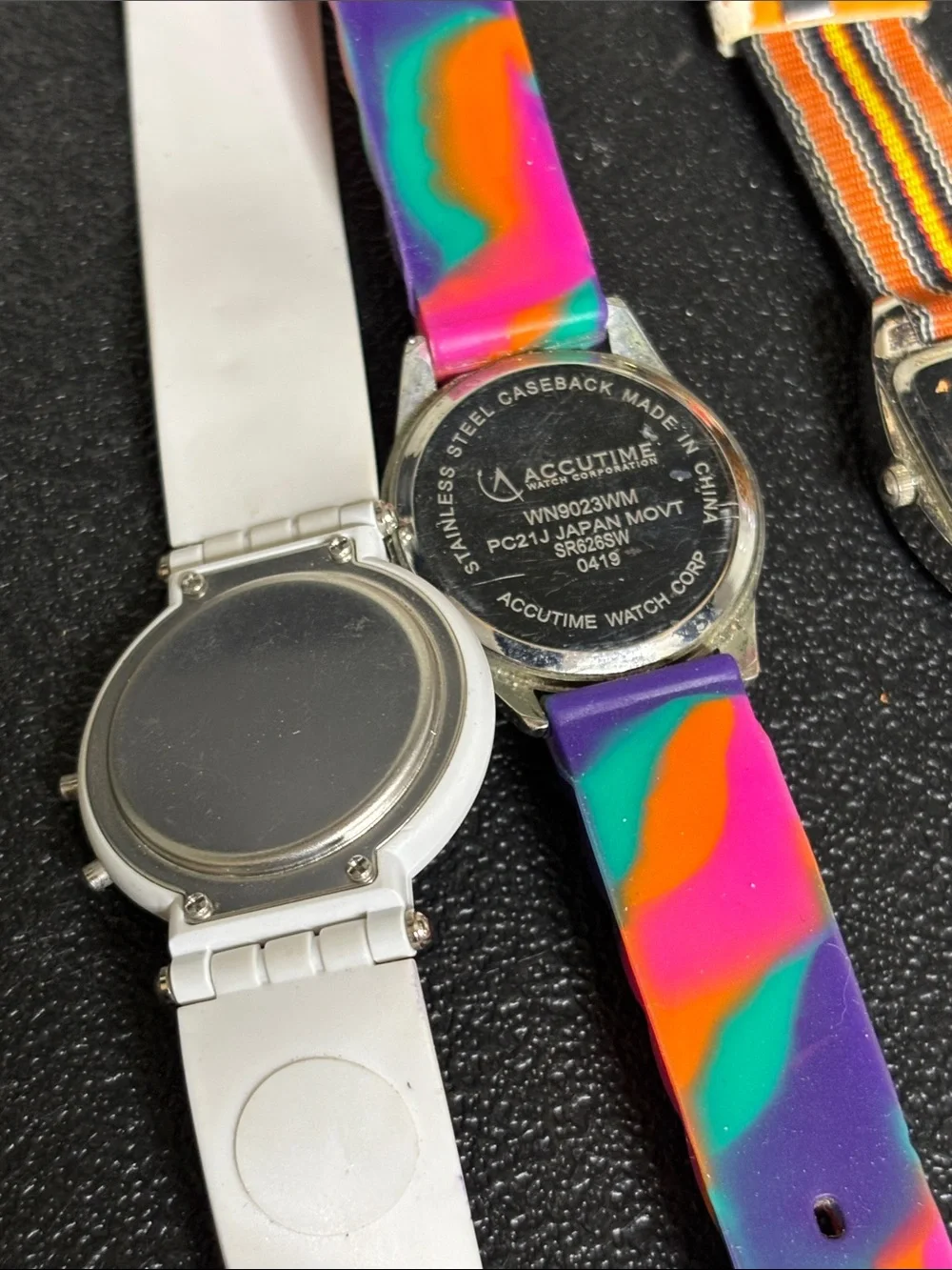 Y2K Retro Puma Accutime Jordache Colorful Silicone Watches Multicolor no battery